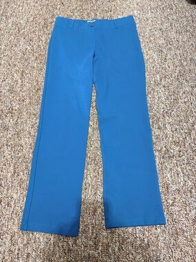 Betabrand Straight Leg Pants in Teal Blue